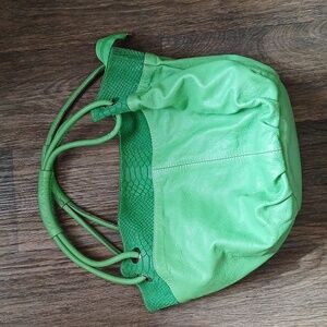 Innue Italian Leather Double Strap Shoulder Bag. Made in Italy